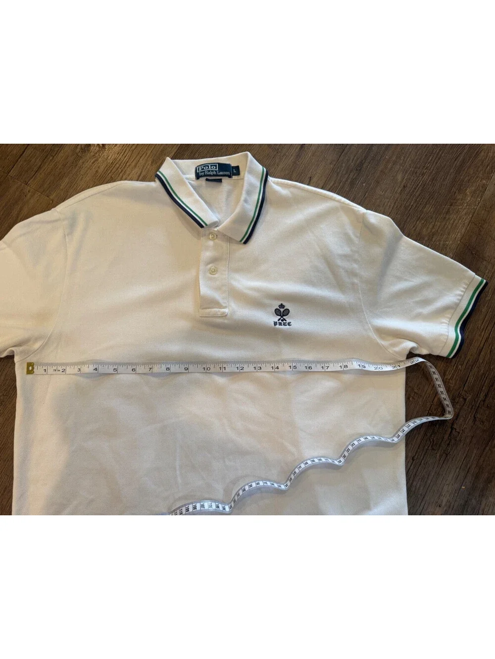 Polo Ralph Lauren White Shirt Sz Lg Classic Polo Tennis Racquets PRLC